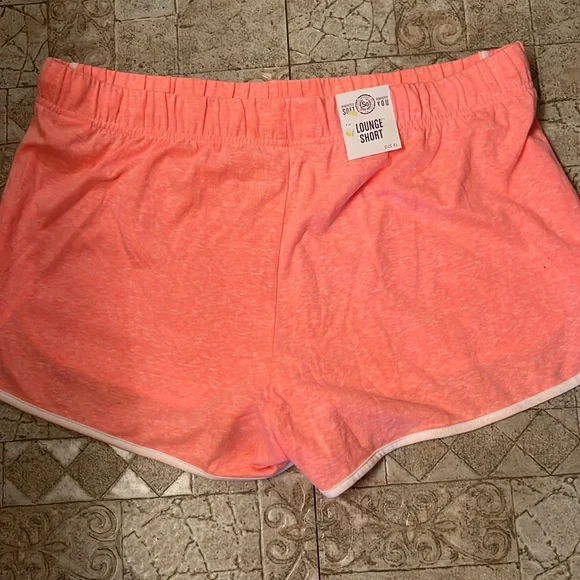 NWT Lounge Peach Tie Striped Shorts - Picture 2 of 2